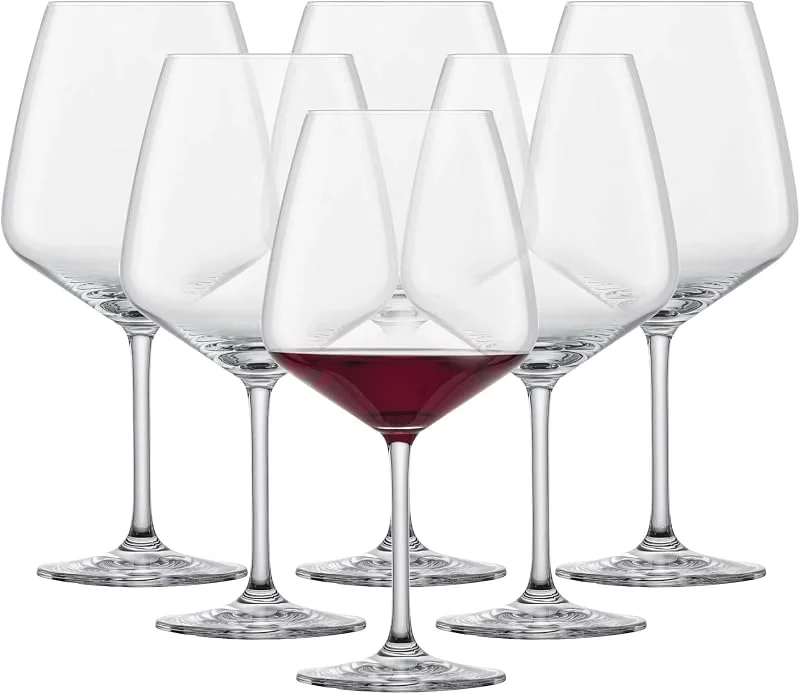 Besuche den Schott Zwiesel-Store SCHOTT ZWIESEL Burgunder Rotweinglas Taste (6er-Set), bauchige Burgundergläser für Rotwein, spülmaschinenfeste Tritan®-Kristallgläser, Made in Germany (Art.-Nr. 115673) — Wein und Festtafel