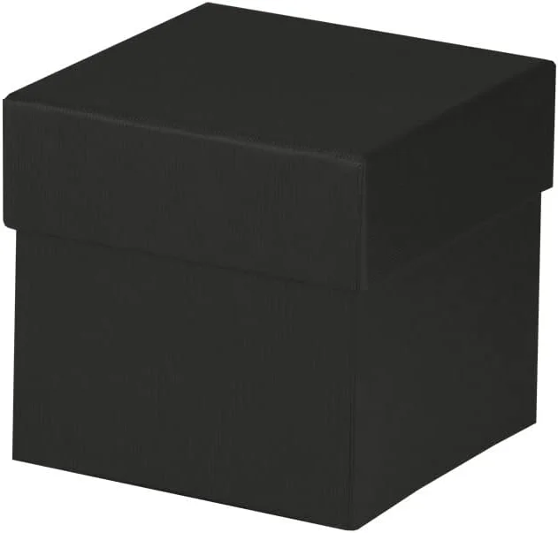 Besuche den Rössler-Store Rössler - Geschenkbox mit Deckel 105x105x105 mm Schwarz — Geschenkverpackung