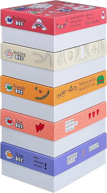 Besuche den FALKEN-Store FALKEN 5x StoryBox sortiert mit Deckel 120 mm hoch DIN A4+ Made in Germany — Geschenkverpackung