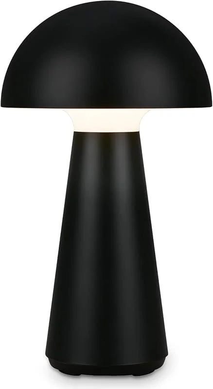 Besuche den BRILONER-Store BRILONER - LED Tischlampe kabellos mit Touch, dimmbar in Stufen, warmweiße Lichtfarbe, Nachttischlampe, Leselampe, LED Lampe, Campinglampe, Tischleuchte, Akkulampe, Outdoor Lampe, 28x16 cm, Schwarz — Kerzenlicht Abendessen