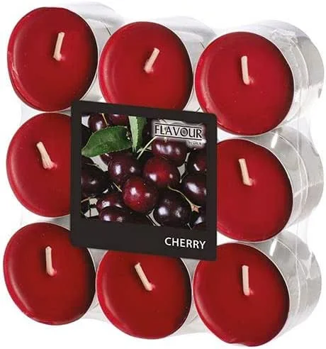 Marke: GALA GALA "Flavour by Duftlichte Ø 37, 5 mm, 16, 6 mm Bordeaux - Cherry 96916 Duftkerzen Teelichter Duft-Teelichter, 18 Stück — Kerzenlicht Abendessen
