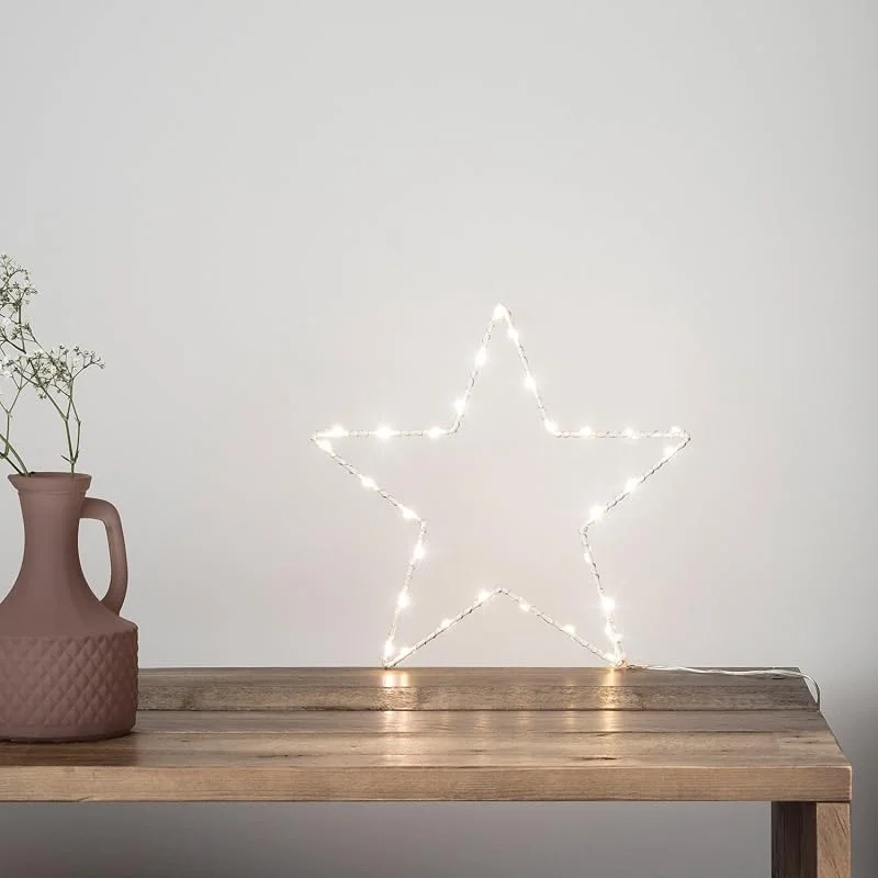 Besuche den Lights4fun-Store Lights4fun 30er LED Osby Stern Timer Batteriebetrieb 23cm — Weihnachtsbeleuchtung