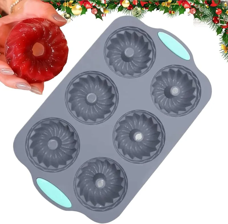 Marke: Generisch Weihnachts-Schokoladenformen Festliche Antihaft-Backform Mit 6 Aussparungen — Weihnachtskueche