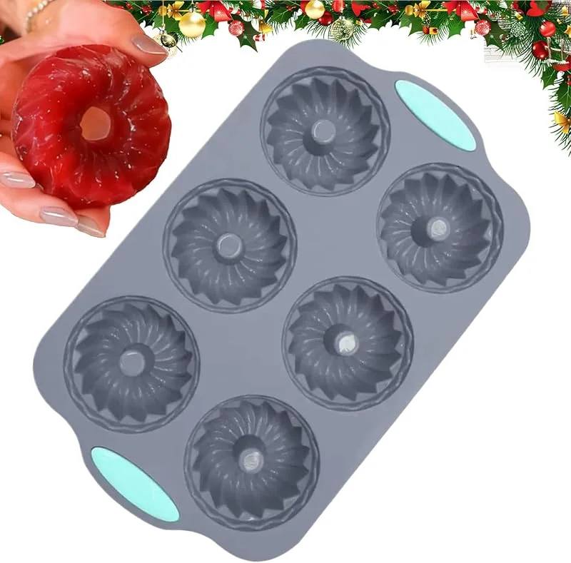 Marke: Generisch Weihnachtliche Eisformen 6-fach Flexible Backform Für Festtagsgebäck — Weihnachtskueche