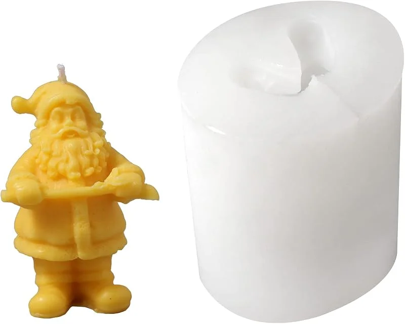 Besuche den BOOWAN NICOLE-Store BOOWAN NICOLE Weihnachtsmann Silikonform 3D DIY Silikonform für Seife, Kuchen, Schokolade, Fondant, Handarbeit (R1231) — Weihnachtskueche
