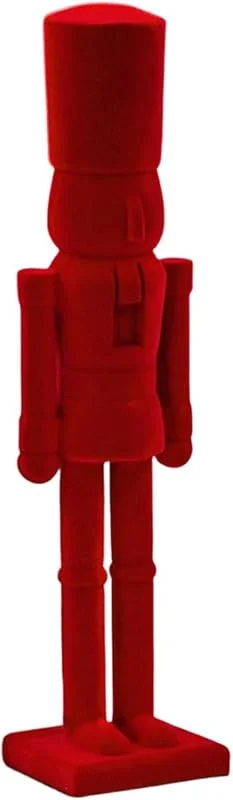 Marke: Generisch Weihnachten Nussknacker 39cm beflockt rot Nussknacker Figuren — Weihnachtsdeko