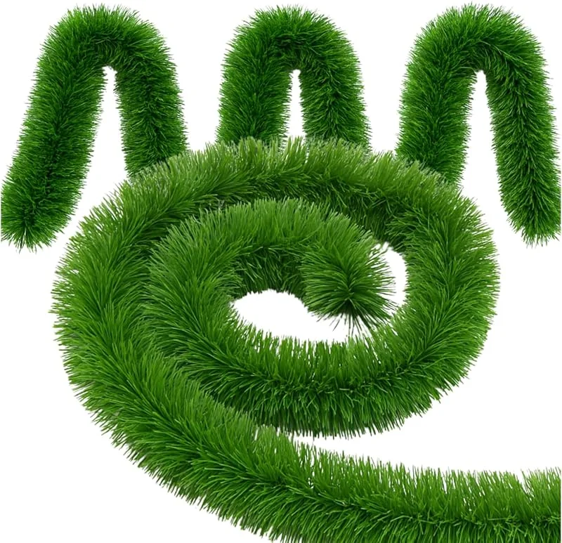 Marke: STYLIZER Künstliche Tannengirlande - Weihnachtsbaumgirlande Tanne Grün für Weihnachten Indoor, Outdoor - Tannen - Weihnachtsgirlande Deko für Treppe, Tür - Tannengrün wie Echt (Green) - 4 m — Weihnachtsdeko
