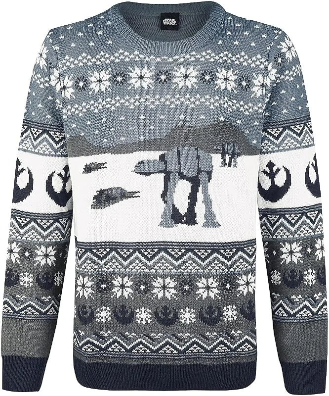 Besuche den Star Wars-Store Star Wars AT-AT Männer Weihnachtspullover Multicolor — Weihnachtsmode