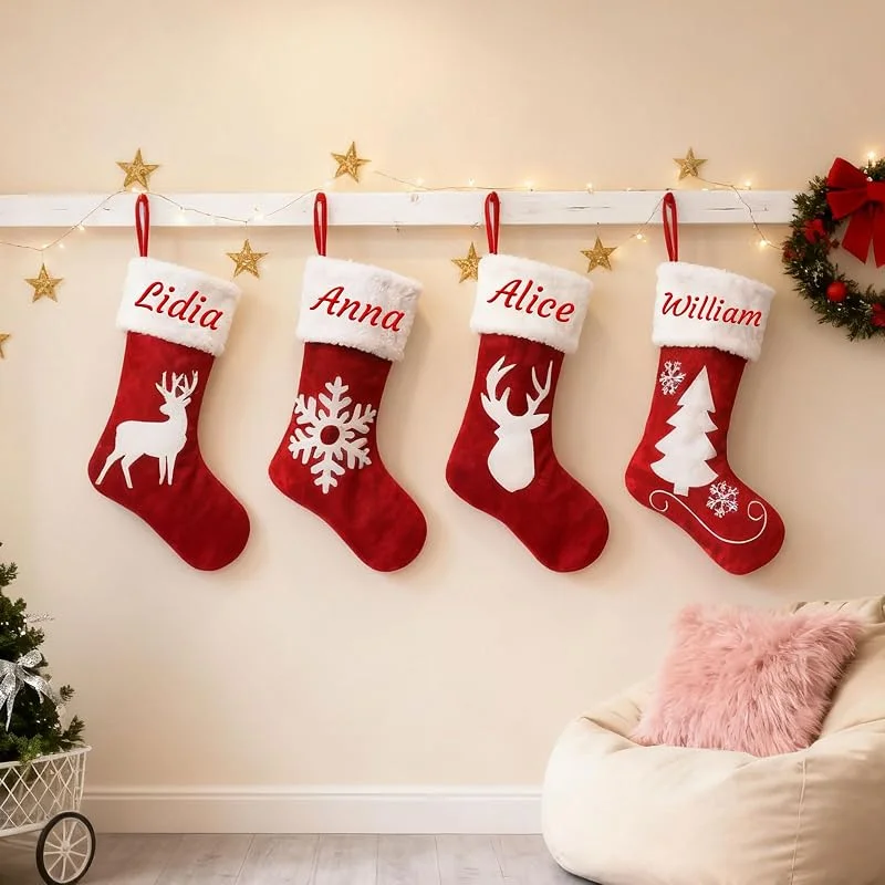 Marke: Generisch Generisch Personalisiert Weihnachtsstrumpf, Namensstickerei, 44 cm — Weihnachtsdeko