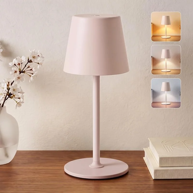 Besuche den UPXNBOR-Store LED Tischlampe Kabellos, Vollmetall Tischleuchte für Outdoor Indoor — Kerzenlicht Abendessen