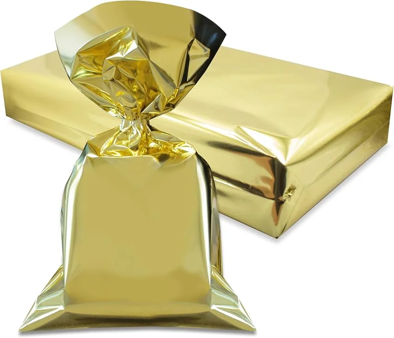 Marke: Decoraparty Decoraparty 50 Umschläge in Metallic-Gold, 20 x 35 cm, goldfarbene Beutel aus Polypropylen, rechteckig, elegant, für Geschenkverpackungen, Weihnachten, Geburtstag, Neujahr, Feier, Geschenk