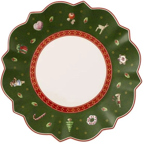 Besuche den Villeroy & Boch-Store Villeroy & Boch Toy's Delight Grüner Brotteller, 17 cm, Premium Porzellan — Advent und Tisch