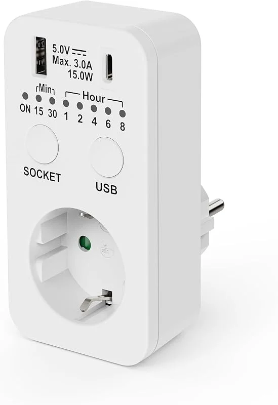 Besuche den conecto-Store conecto Timer Steckdose USB USB-C 230V 2990W Schaltsteckdose Countdown — Weihnachtsbeleuchtung