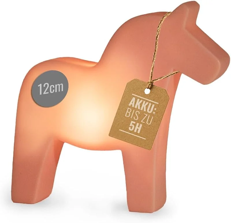 Besuche den 8 seasons-Store 8 seasons design LED Pferd Mini-Leuchte Shining Horse (Rose) Micro - Dekolampe 12 cm - kabellos mit Akku & USB-C aufladbar - Tischdeko, Pferdelampe für Fensterbank, Kinderzimmer — Kerzenlicht Abendessen