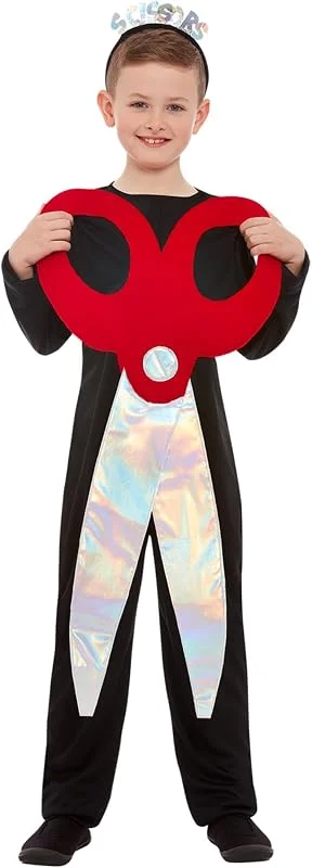 Besuche den Smiffys-Store Smiffys Scissors Costume, Black & Red Tunic & Headband, Girls Fancy Dress, School Dress Up Costumes — Weihnachtsmode