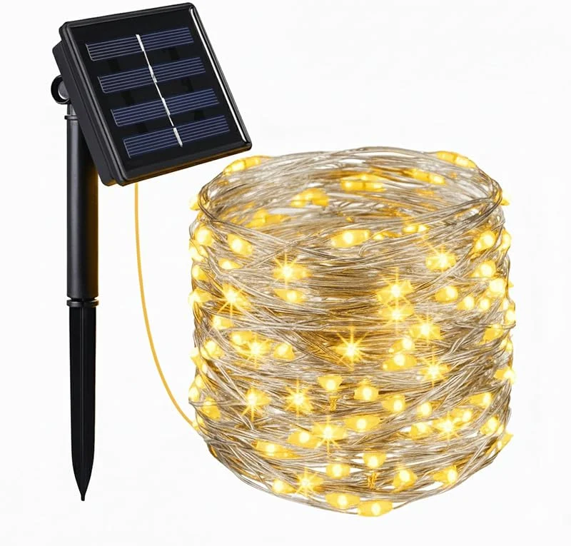 Besuche den Lumisky-Store Solar-Lichterkette für Vorhänge, 100 LEDs, warmweiß, YOGY CURTAIN 100, 4 m x 1 m, 8 Modi — Weihnachtsbeleuchtung