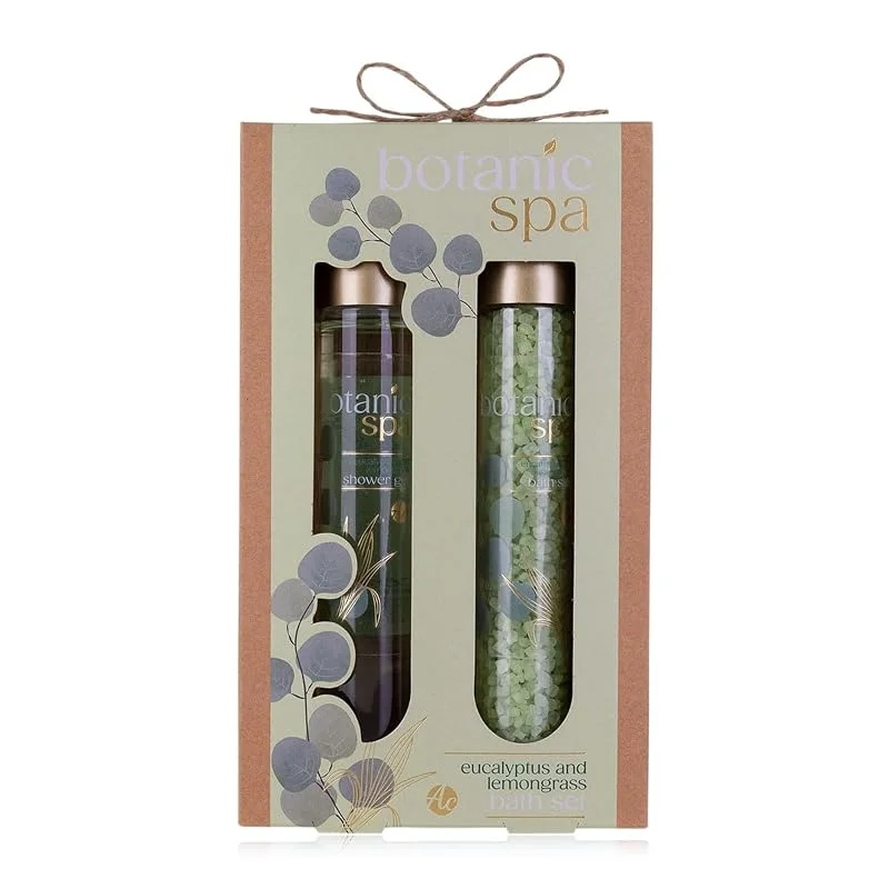 Besuche den accentra-Store Accentra Badeset BOTANIC SPA in Geschenkbox für Frauen, Wellness Geschenkset mit 60 ml Duschgel und 80 g Badesalz, Spa Set zum Verwöhnen als Geschenkidee für Geburtstag, Weihnachten und Muttertag — Hautpflege