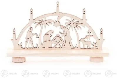 Besuche den Rudolphs Schatzkiste-Store Rudolphs Schatzkiste Schwibbogen Mini-Schwibbogen mit Christi Geburt Breite x Höhe x Tiefe 7, 5 cmx4, 5 cmx1 cm NEU Erzgebirge Lichterbogen Fensterbild — Weihnachtsdeko