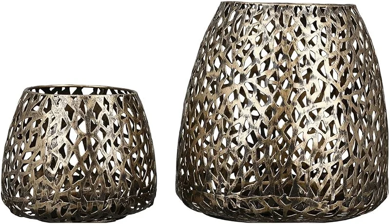 Marke: Casablanca Casablanca Windlicht Purley antik-Gold, Metall — Kerzenlicht Abendessen