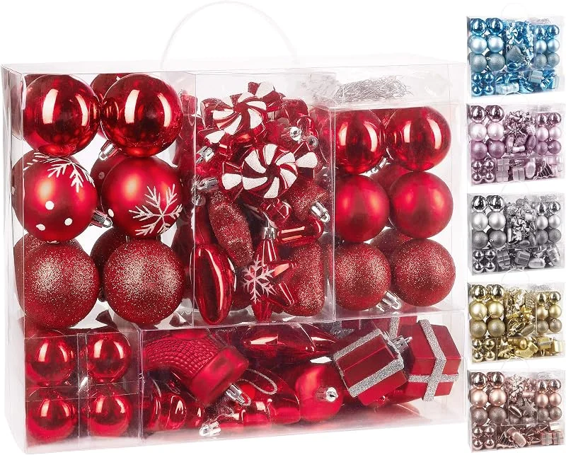 Besuche den BRUBAKER-Store BRUBAKER 77-teiliges Set Weihnachtskugeln Christbaumschmuck — Weihnachtsdeko