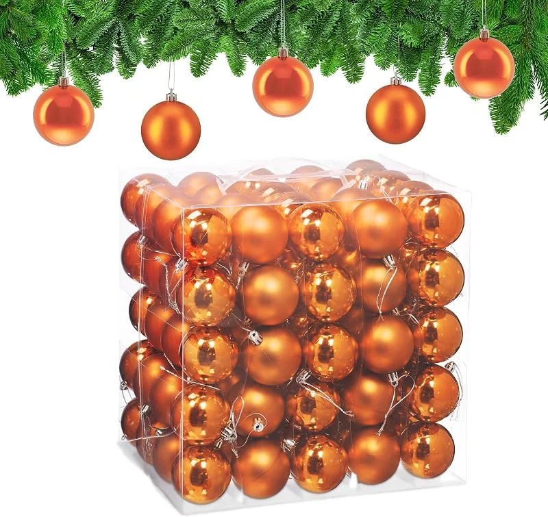 Besuche den Relaxdays-Store Relaxdays Weihnachtskugeln 100er Set, Weihnachtsdeko, matt & glänzend, Christbaumkugel ∅ 6 cm