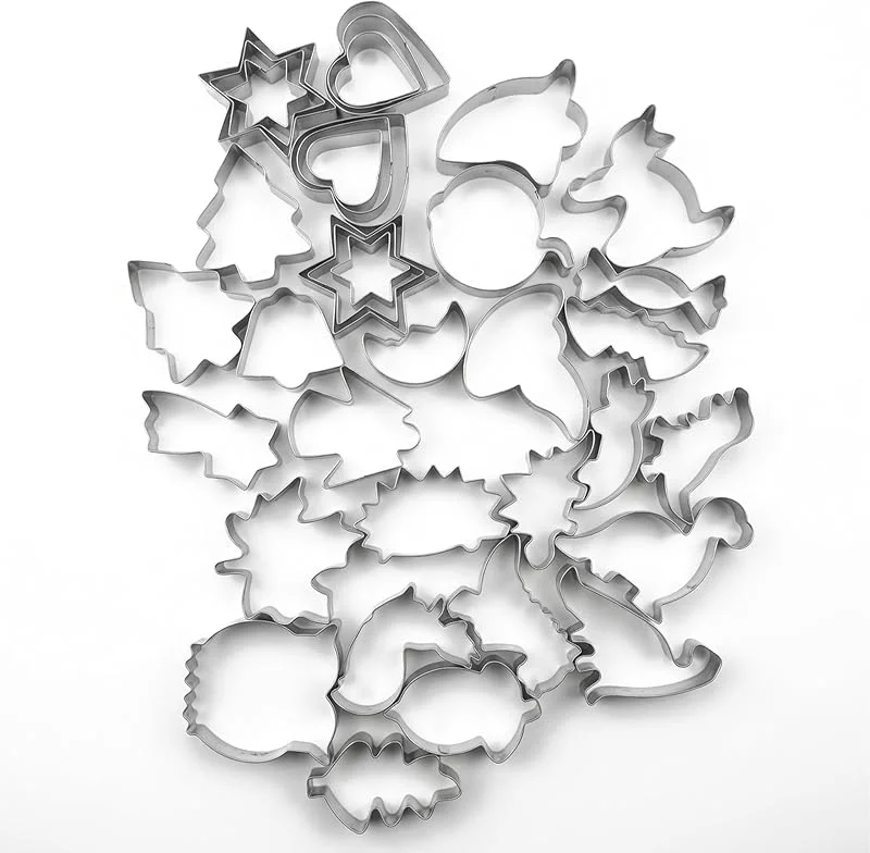 Besuche den Relaxdays-Store Relaxdays Ausstechformen 36er Set, ganzjährig, Keksausstecher, Verschiedene Formen, Plätzchenformen, Edelstahl, Silber — Weihnachtskueche
