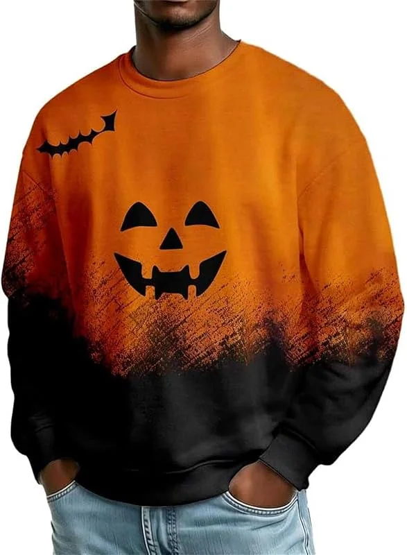 Marke: Generic Halloween Sweatshirt Herren Pullover Männer Shirt Herren Hoodie Freizeit Langarm Oversize Kapuzenpullover Lässig Einfarbig Hooded Mit Taschen Casual Pullover Mit Kapuze Regular Workout — Weihnachtsmode