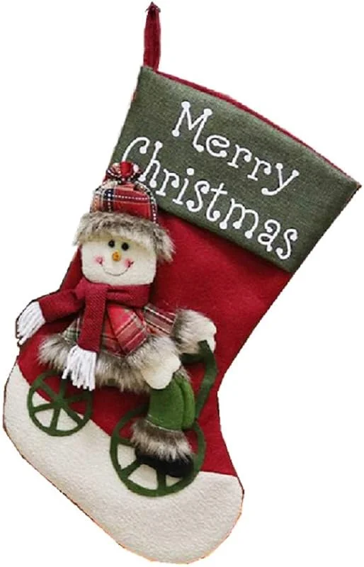 Marke: Tianneng Tianneng Weihnachtsstrumpf Geschenktüte Weihnachtsschmuck Weihnachtsstrumpf Set Weihnachtsanhänger Geschenktüte Candy Bag Socken Ornamente 46 * 28cm, Schneemann — Weihnachtsdeko
