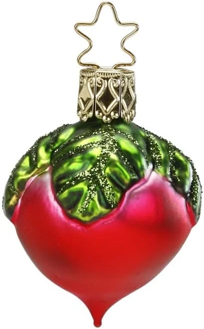 Besuche den Inge-glas-Store Christbaumschmuck Radieschen 5cm mundgeblasenes Glas handbemalt - Weihnachtsbaumschmuck Rettich Rot - Weihnachtsdeko Anhänger Essen bayrisch - Weihnachtskugeln & Glasfiguren Bayern Deko Gemüse