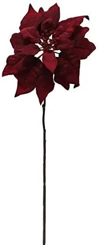 Marke: 2474U Kunst-Stielblume Weihnachtsstern rot ca. 75 cm naturgetreue Blüte — Advent und Tisch