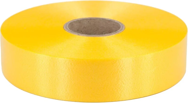 Marke: Star Star Geschenkband Ringelband 31mm x 100m wasserfest - 30 Farben in 5, 10, 19, 31, 50mm - Dekoband aus Kunststoff - Polyband Schleifenband zum Basteln von Weihnachtssternen & Autoschleifen - Gelb — Geschenkverpackung