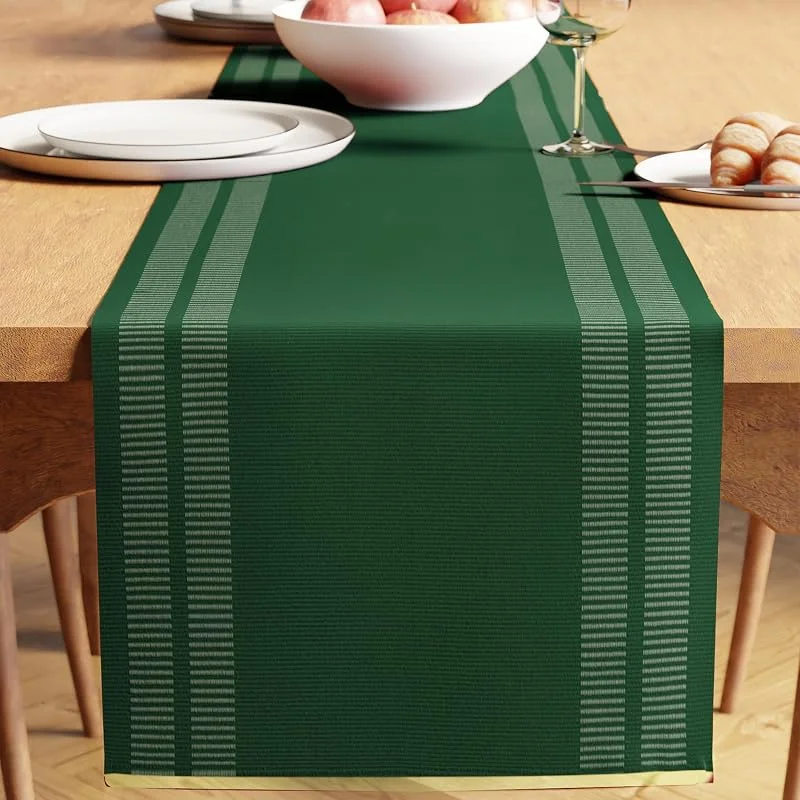 Besuche den Encasa XO-Store Encasa XO Tischläufer, Feinripp Baumwolle, Modern 13"x54" — Küche & Haushalt