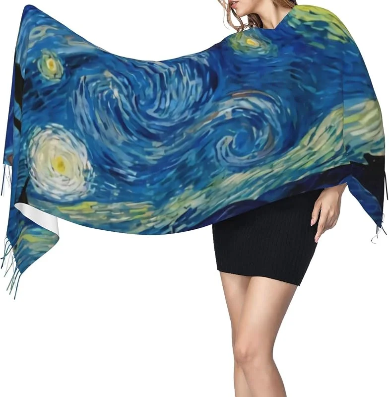 Marke: SLEHAGU Damen Schal mit Laufpferd, Pashmina-Schal, Wickeltuch für Abendkleid, Hochzeit, Braut, Winter, warm, große Schals — Weihnachtsmode