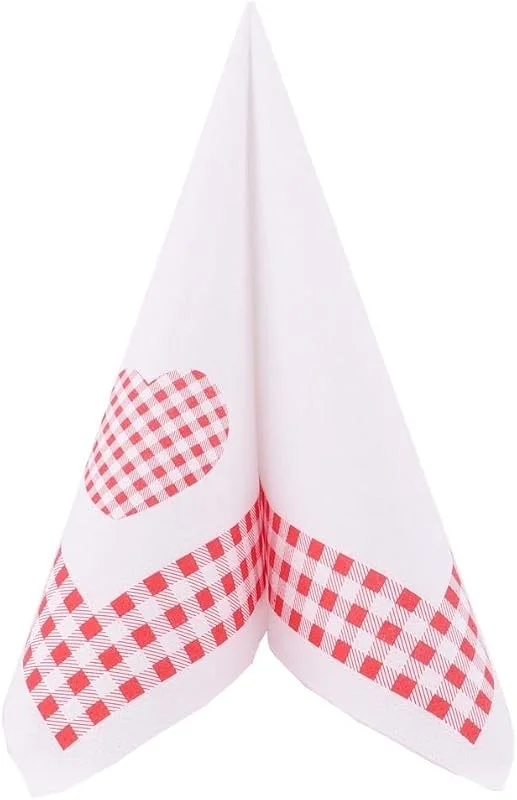 Besuche den APARTina-Store Tissue Serviette 100 Stück, Servietten rot weiß kariert 33x33 cm 1, 4-Falz Tissue - Landhaus Design, bayrische Deko, Hüttengaudi, Tisch Deko 3-lagige Papierservietten (Rot) — Geschenkverpackung
