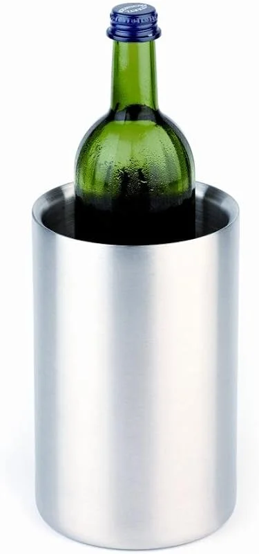 Besuche den APS-Store APS Flaschenkühler aus Edelstahl, Höhe 20 cm Edelstahlfarben, 12 x 12 cm — Wein und Festtafel