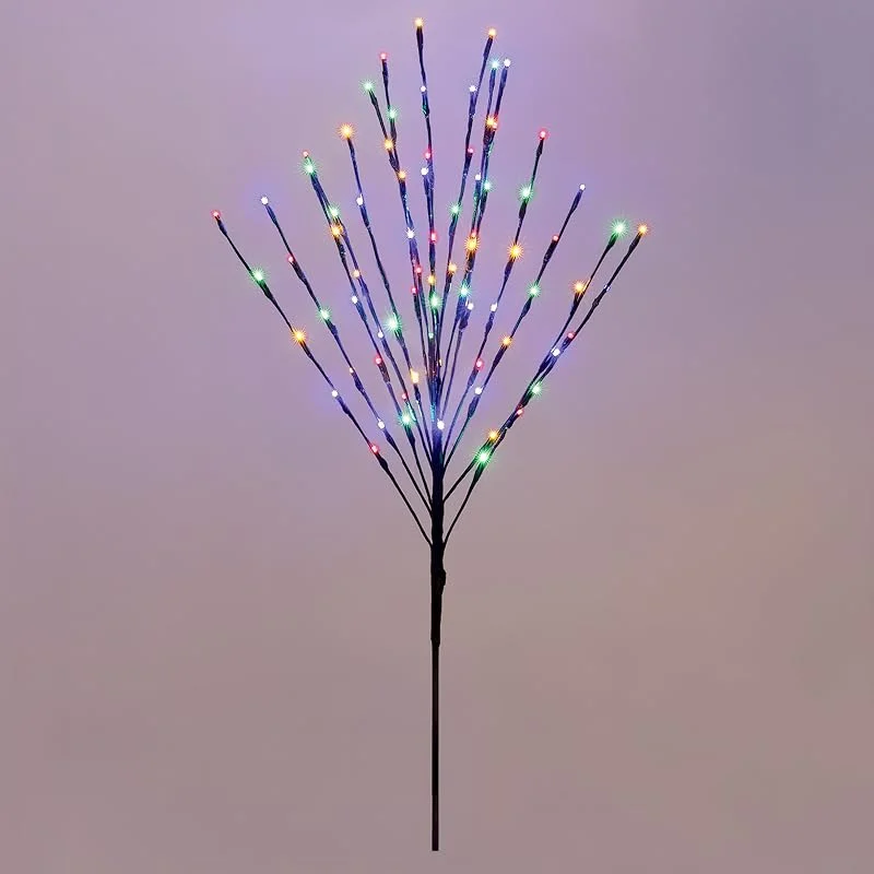 Besuche den Spetebo-Store Lichterbaum 110 cm Multicolor für Außen mit Timer - 80 LED - Deko Baum bunt beleuchtet Batterie betrieben - Weihnachten Advent Winter Deko Beleuchtung für Garten — Weihnachtsbeleuchtung