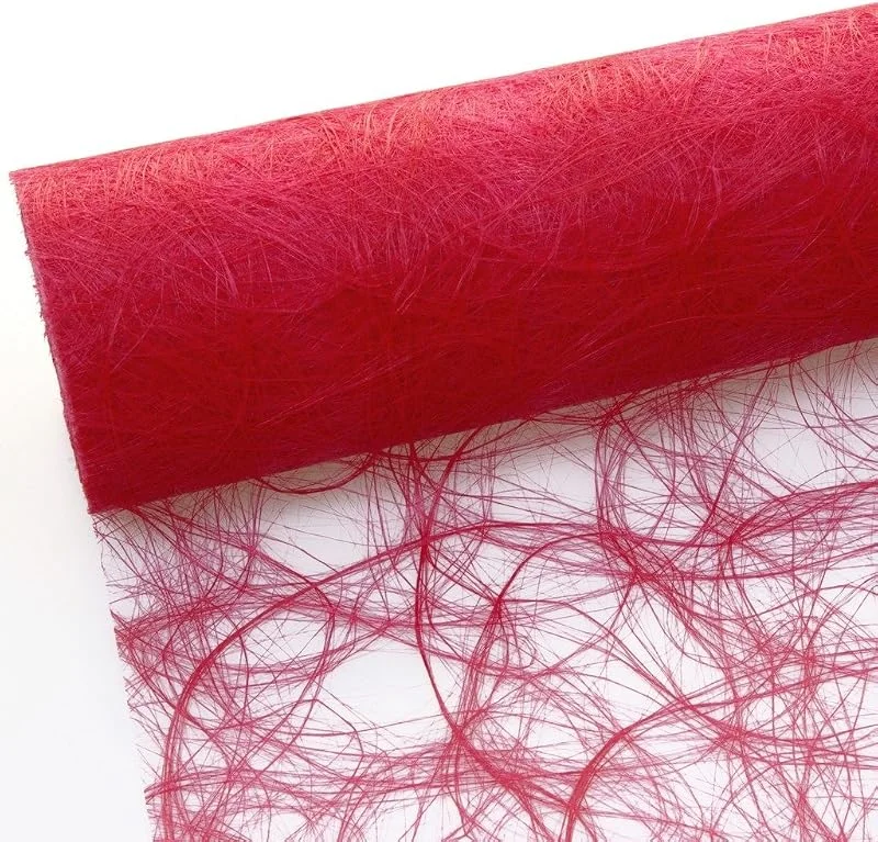 Marke: Deko AS GmbH Sizoweb Tischband - 25 Meter Rolle + 100 Deko Sterne in Silber Gratis (30cm Breite, Rot) — Küche & Haushalt