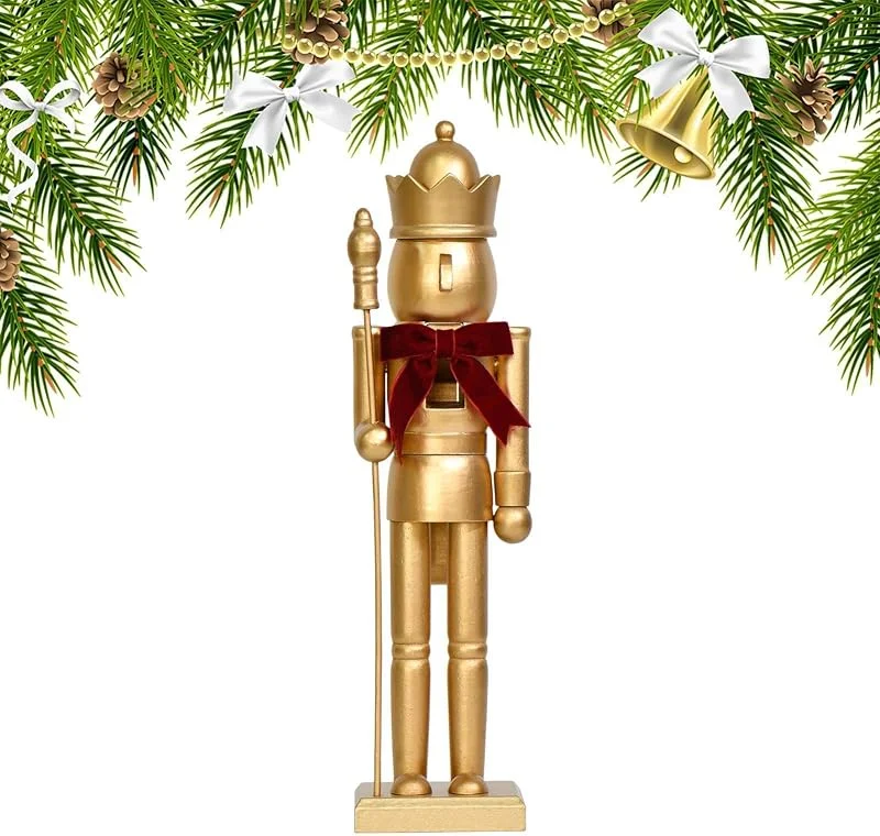 Marke: Generisch Weihnachtliche Nussknacker aus Holz, festliche Nussknacker-Figur, Ornamente — Weihnachtsdeko
