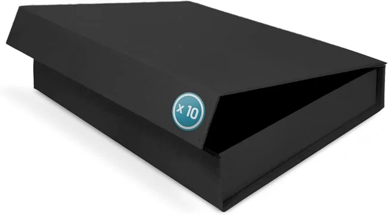 Besuche den Verpackungswelt-Store Geschenk-Box mit Deckel, 31 x 22 x 5 cm (10er Pack), Geschenk-Karton mit Magnet-Verschluss, Perfekt für Geburtstag, Hochzeit, Weihnachten, Geburt, Geschenk-Verpackung Schwarz Natur — Geschenkverpackung