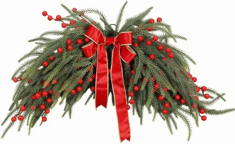 Marke: BLWOTMOR Festlich künstliche Tannengirlande, Dekorativ, Weihnachts-Swag, Weihnachtsgirlande, für Haustür — Weihnachtsdeko
