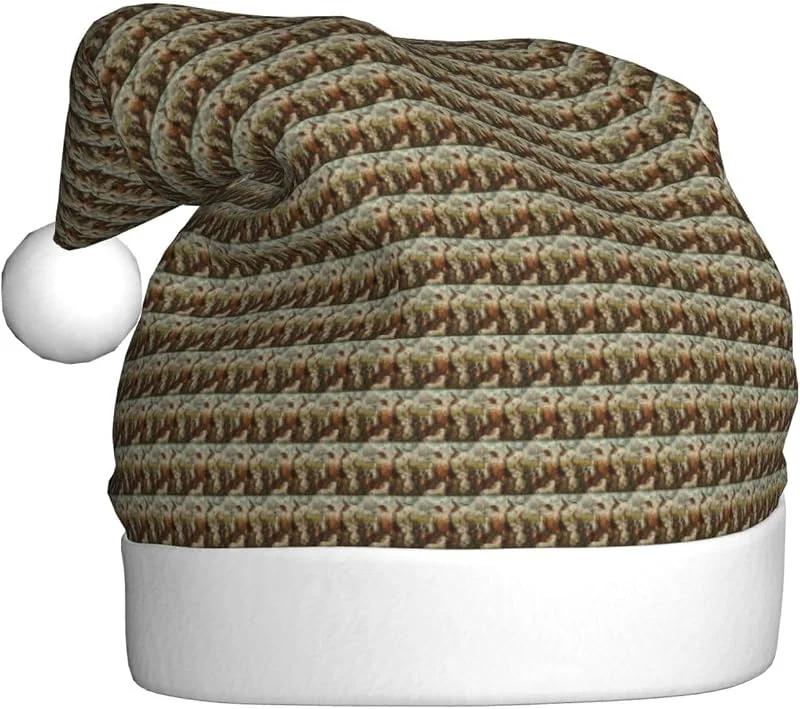 Marke: Tamiger Weihnachtsmützen mit Bauernhof-Tierdruck, saisonal festlich — Weihnachtsmode