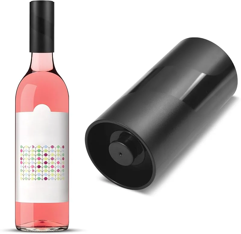 Besuche den Kuuleyn-Store elektrische Weinstopper Vakuum für Weinflaschen, batteriebetriebene kabellose automatische Vakuum -Bewahrer -Stopper, Mini Automatic Wine Saver Pumpe — Wein und Festtafel