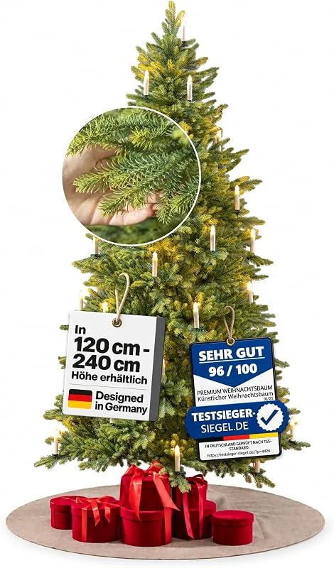 Marke: Premium Weihnachtsbaum Künstlicher Weihnachtsbaum 150 cm „Norwegen“ (mit LED-Kerzen) — Advent und Tisch