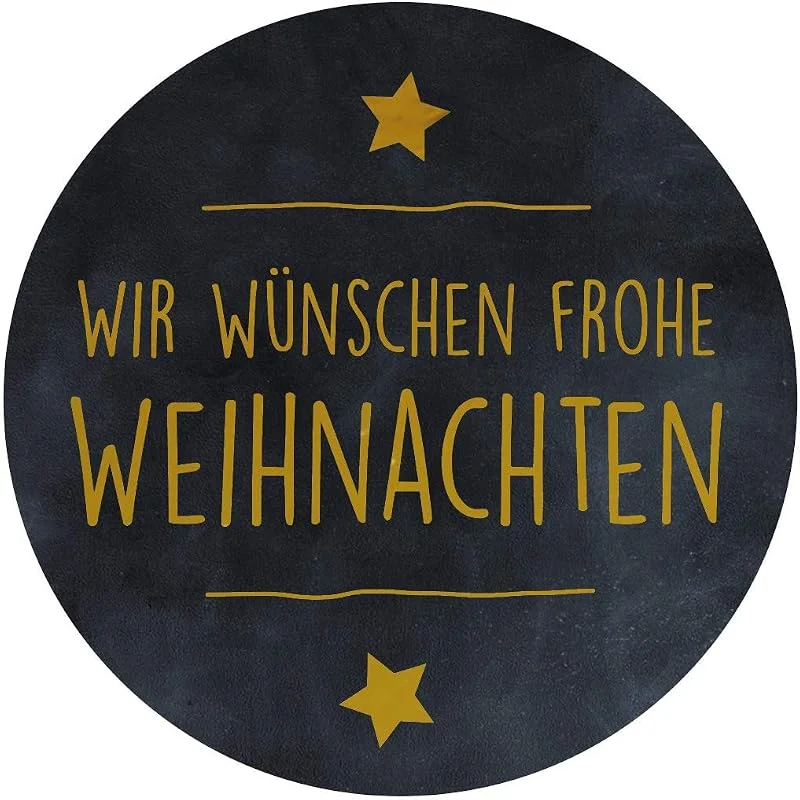 Besuche den AVERY Zweckform-Store AVERY Zweckform 200 Aufkleber Frohe Weihnachten (Made in Germany, Ø38 mm, schwarze Weihnachtssticker goldene Schrift, selbstklebende Weihnachtsdeko Geschenke, Karten, Tüten) Sticker auf Rolle, 3846 — Geschenkverpackung