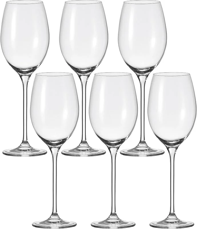 Besuche den LEONARDO HOME-Store Leonardo Cheers Weißwein-Gläser 6er Set, spülmaschinenfeste Wein-Gläser, Wein-Kelch mit gezogenem Stiel, Weisswein Weingläser Set 400 ml, 081431 — Wein und Festtafel