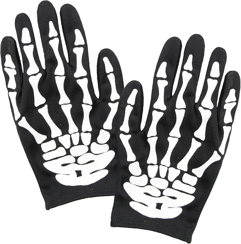 Besuche den W WIDMANN MILANO Party Fashion-Store W WIDMANN MILANO Party Fashion - Handschuhe Skelett für Erwachsene, Knochen, Sensenmann, Halloween — Weihnachtsmode