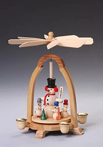 Besuche den Rudolphs Schatzkiste-Store Rudolphs Schatzkiste Pyramide mit Schneemann BxHxT ca 17x25x17 cm NEU Weihnachtspyramide Holzpyramide für Kerzen Tischpyramide — Weihnachtsdeko