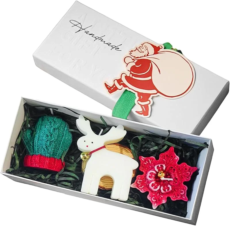 Marke: Generisch Weihnachtliche Duftkerzen Handgefertigtes Aromatherapie-Set aus Sojawachs — Kerzenlicht Abendessen