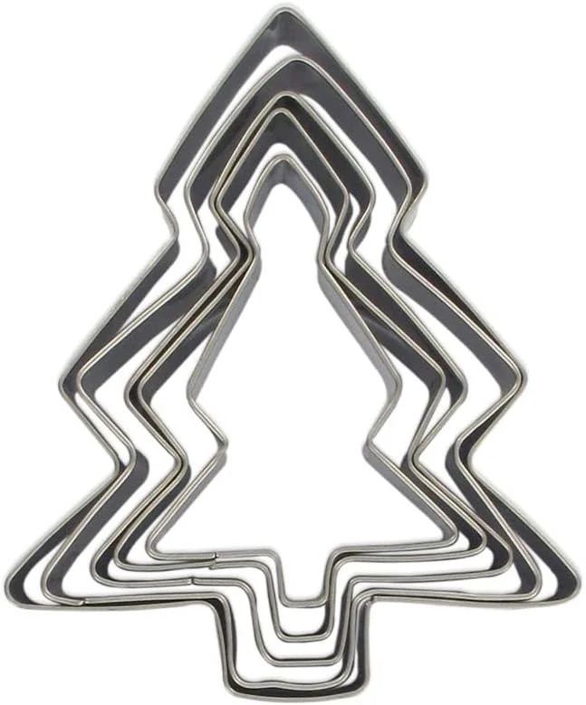 Besuche den Zenker-Store Zenker 44814 5er Set Weihnachtsausstecher Tannenbaum, Ausstecher Weihnachtsbaum, Ausstechform, Edelstahl, Silber, 11 x 9, 5 cm — Weihnachtskueche