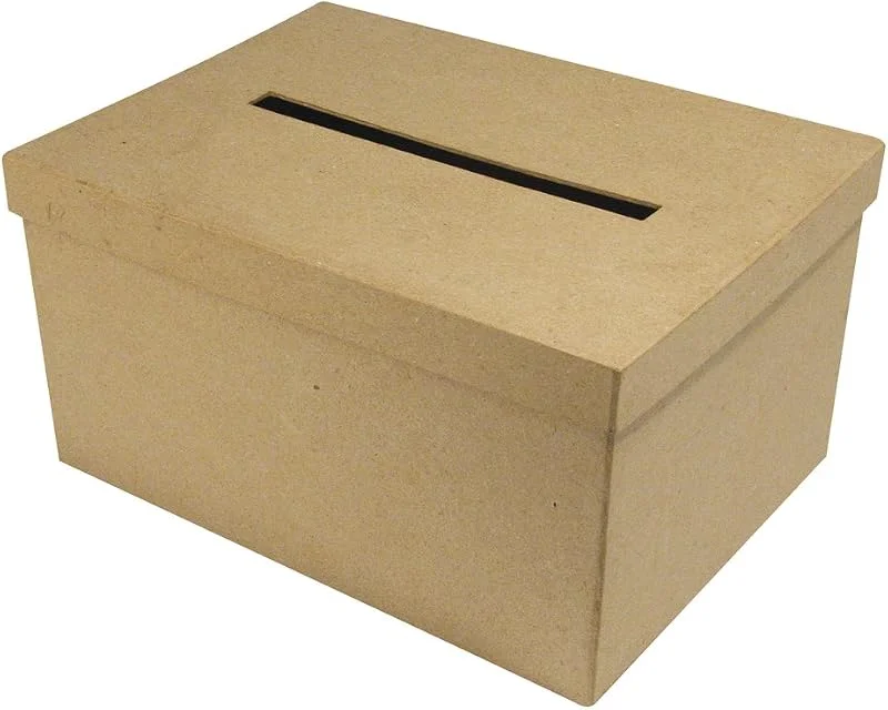 Besuche den Rayher-Store Rayher Geschenkkartenbox mit Schlitz, Pappmaché Kartenbox, FSC Recycled 100%, 30x21x15cm (LxBxH), Briefbox, Geldbox, zum Verzieren, 67202000, Natur — Geschenkverpackung